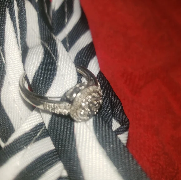 Women's 925 Sterling Silver Real Diamond 💎 Cluster Promise Ring - Picture 5 of 8